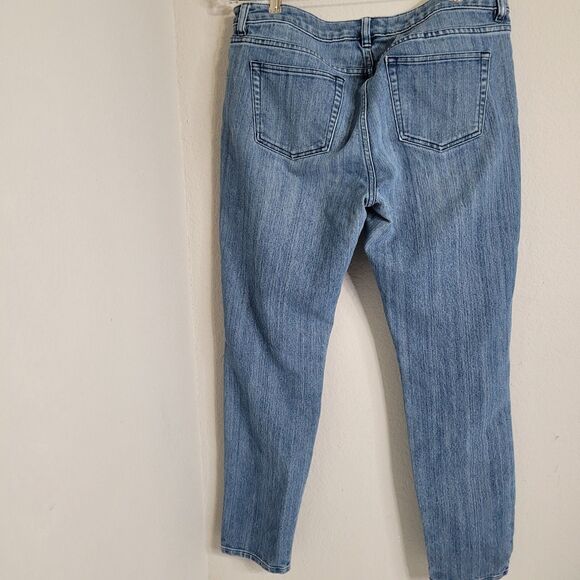 Michael Kors Size 10 Jeans Women Izzy Skinny denim button pockets zip - Picture 3 of 12